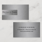 Elegant Silver Visitenkarte (Vorne/Hinten)