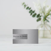 Elegant Silver Visitenkarte (Stehend Vorderseite)