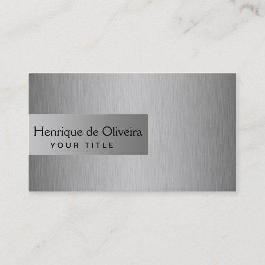 Elegant Silver Visitenkarte (Vorderseite)
