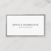 Elegant Silver Visitenkarte (Vorderseite)