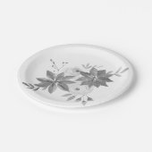 Elegant Silver Watercolor  Pappteller (Schrägansicht)