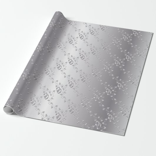 Elegant Silver Wedding Bands Geschenkpapier (Ungerollt)
