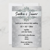 Elegant Silver Wedding Invitation – Custom card Einladung (Vorderseite)