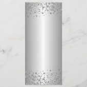 Elegant silver Wedding Menu Menükarte (Rückseite)