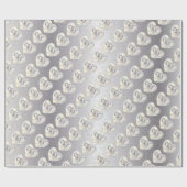 Elegant Silver Wedding Rings Geschenkpapier (Flach)