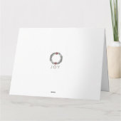 Elegant Silver Wreath Happy Holidays Corporate Karte (Rückseite)