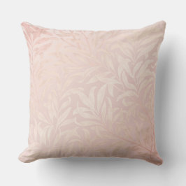 Elegant silvery pink leaf pattern  kissen