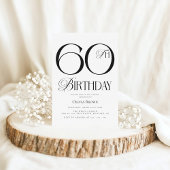Elegant Simple 60. Geburtstagsparty Einladung