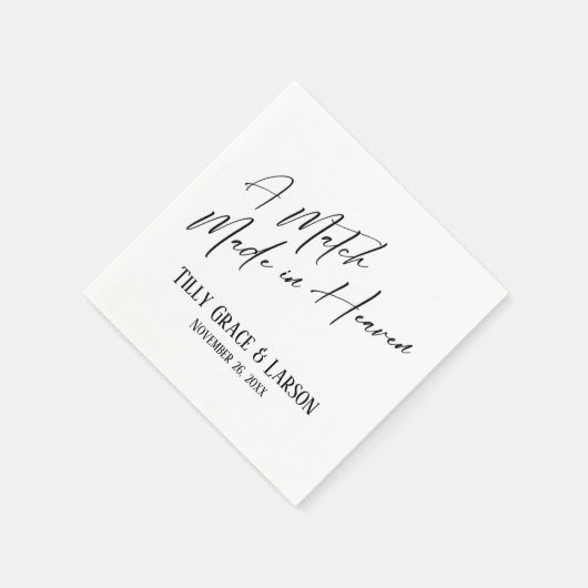 Elegant Simple A Match Made in Heaven Serviette (Ecke)