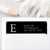 Elegant Simple Address Labels Monogram E (Insitu)