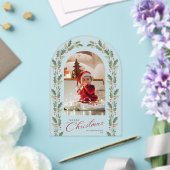 Elegant Simple Arch 1 Photo Christmas Holiday Card Acryleinladungen (Insitu (Hochzeit))
