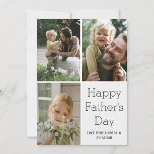 Elegant Simple Best Vater Ever Fathers Tag 3 Foto Feiertagskarte