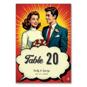 Elegant Simple Black And White Bride Groom Wedding Tischnummer (Vorderseite)