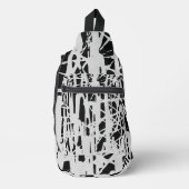 Elegant Simple Black & Gray Crossbody Bag (Vorderseite)