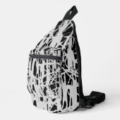 Elegant Simple Black & Gray Crossbody Bag (Rechte Ecke)