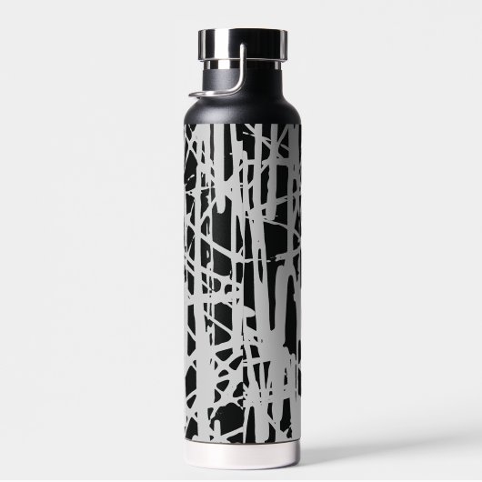 Elegant Simple Black & Gray Trinkflasche (Rechts)
