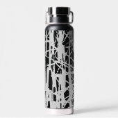 Elegant Simple Black & Gray Trinkflasche (Rückseite)