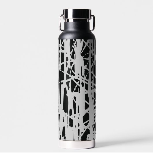 Elegant Simple Black & Gray Trinkflasche (Vorne)