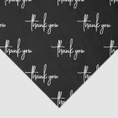 Elegant Simple Black Vielen Dank kleine Unternehme Seidenpapier (Detail)