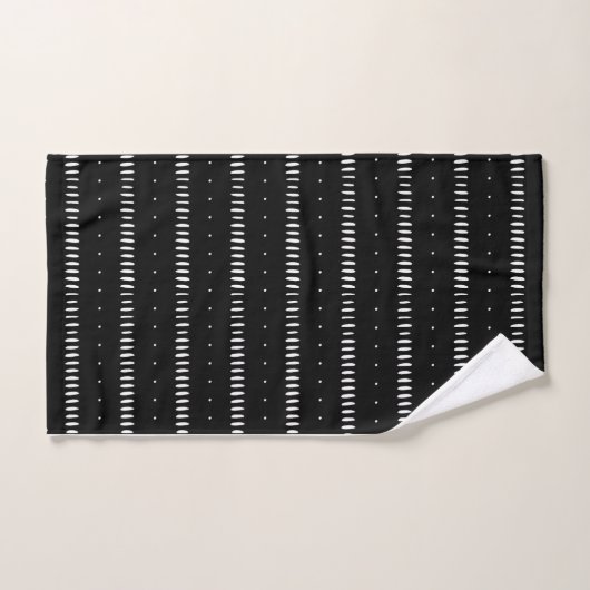 Elegant simple black &white abstract pattern badhandtuch set (Handtuch)