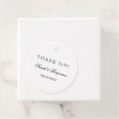 Elegant Simple Black & White Wedding Vielen Dank Geschenkanhänger (Beispiel)