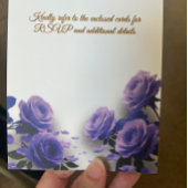 Elegant Simple Blue Roses Love is in Bloom Wedding Einladung