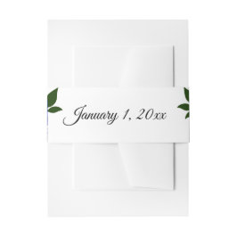 Elegant Simple Blue Roses Love is in Bloom Wedding Einladungsbanderole