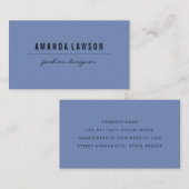 Elegant Simple Blue Visitenkarte (Vorne/Hinten)