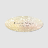 Elegant Simple Bokeh Namensschild (Vorderseite)