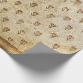 ELEGANT SIMPLE BYZANTINE MOSAIC FLOWERS Antique Geschenkpapier (Ecke)