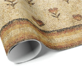 ELEGANT SIMPLE BYZANTINE MOSAIC FLOWERS Antique Geschenkpapier (Rolleneckpunkt)