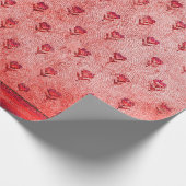 ELEGANT SIMPLE BYZANTINE MOSAIC FLOWERS Pink Red Geschenkpapier (Ecke)
