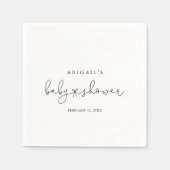 Elegant Simple Calligraphy Baby Shower Napkins Serviette (Vorderseite)