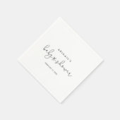 Elegant Simple Calligraphy Baby Shower Napkins Serviette (Ecke)