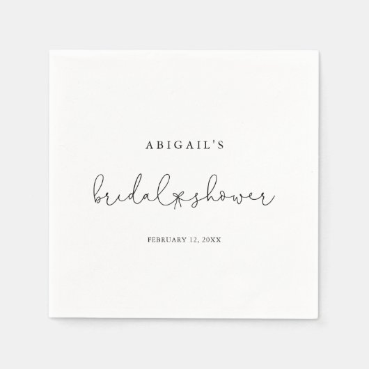 Elegant Simple Calligraphy Brautparty Napkins Serviette (Vorderseite)
