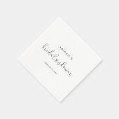 Elegant Simple Calligraphy Brautparty Napkins Serviette (Ecke)