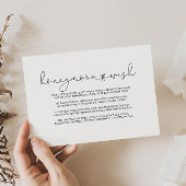 Elegant Simple Calligraphy Honeymoon Wish Begleitkarte