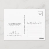 Elegant Simple Calligraphy Vielen Dank Postkarte (Rückseite)