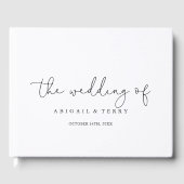 Elegant Simple Calligraphy Wedding Guest Book Gästebuch (Vorderseite)