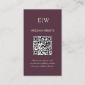 Elegant Simple Cherry Lacquer, Monogram Wedding Begleitkarte (Vorderseite)