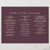 Elegant Simple Cherry Lacquer, Monogram Wedding Flyer (Hinten)