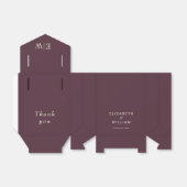 Elegant Simple Cherry Lacquer, Monogram Wedding Geschenkschachtel (Ungefaltet)