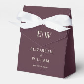 Elegant Simple Cherry Lacquer, Monogram Wedding Geschenkschachtel (Vorderseite)