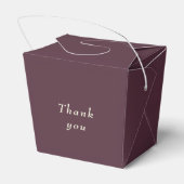 Elegant Simple Cherry Lacquer, Monogram Wedding Geschenkschachtel (Rückseite)