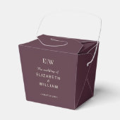 Elegant Simple Cherry Lacquer, Monogram Wedding Geschenkschachtel (Vorderseite)