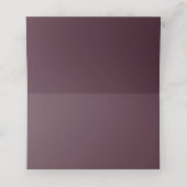 Elegant Simple Cherry Lacquer, Monogram Wedding Platzkarte (Innenseite Aufgefaltet)