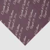 Elegant Simple Cherry Lacquer, Monogram Wedding Seidenpapier (Ausschnitt)