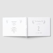 Elegant Simple Chic Black & White Illustrations Gästebuch (Voll)