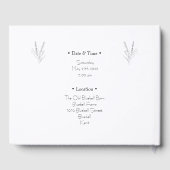 Elegant Simple Chic Black & White Illustrations  Gästebuch (Rückseite)