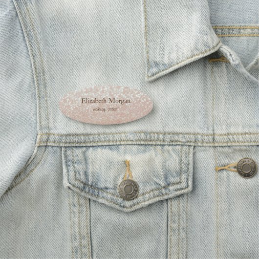 Elegant Simple Chic Bokeh Namensschild (Beispiel)